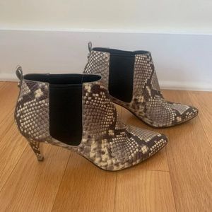 Michael Kors snakeskin booties